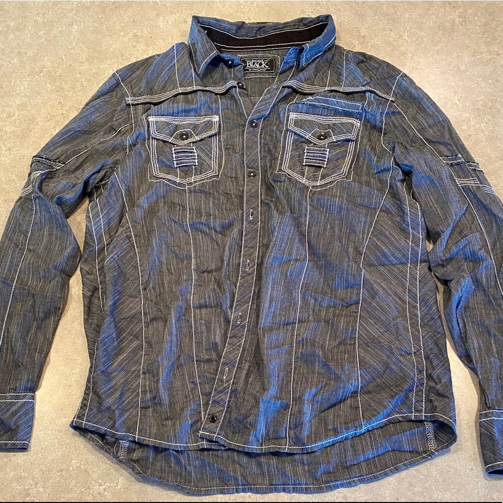 Men’s Buckle Black Shirt